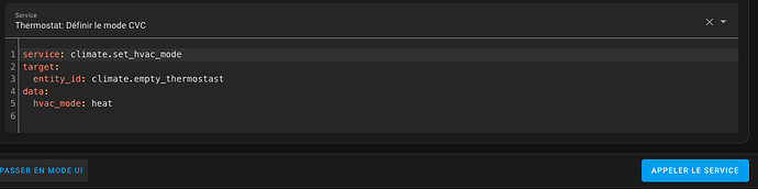 Configuration du service
