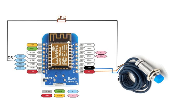 wimos d1 mini sonde de proximité