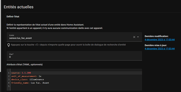 Etat infos