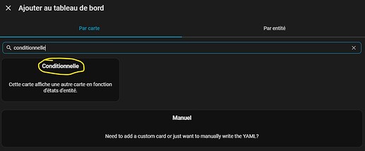 carte conditionnelle