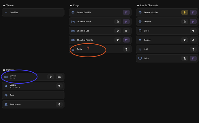 area avec et sans temperature
