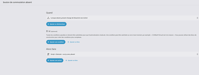 bouton de commutation absent