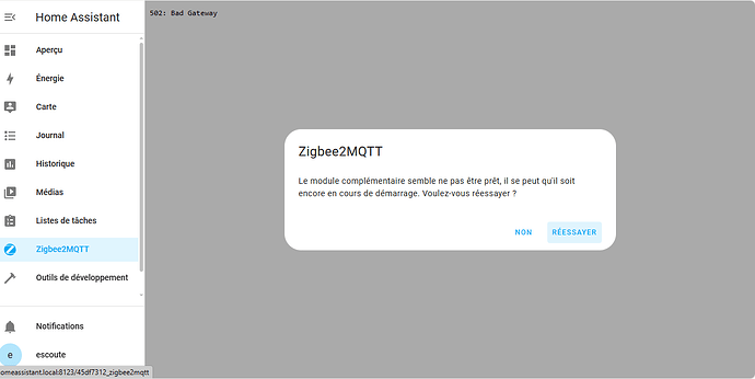message erreur