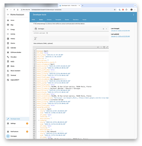 Le state et attribut généré