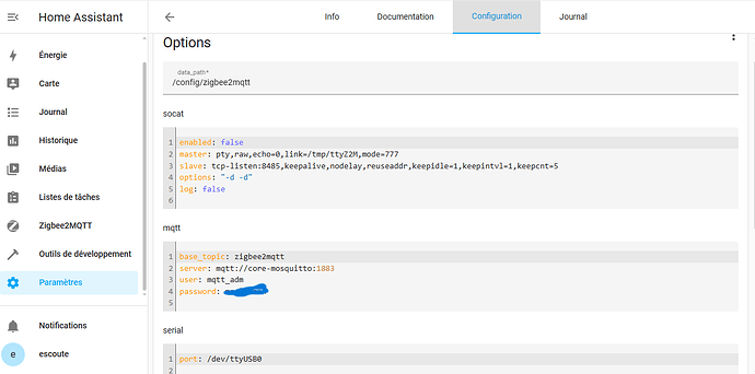 config zigbee
