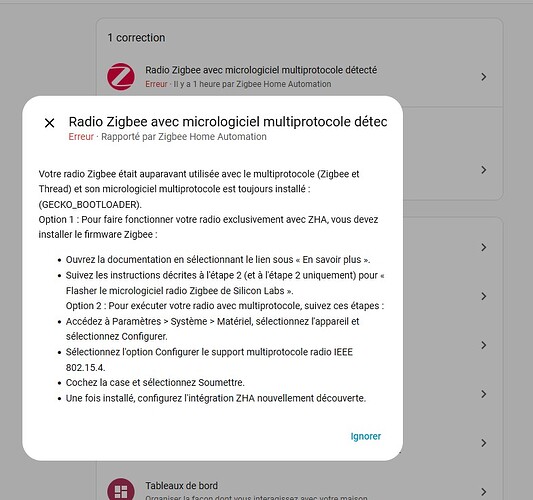 Firmware Zigbee HA Yellow - Entraide Home Assistant - Home Assistant ...