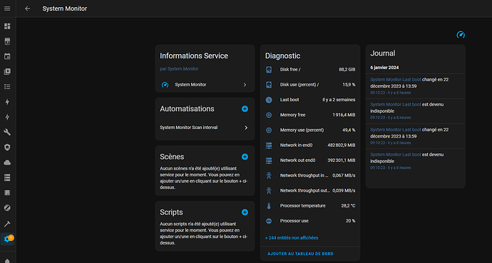 system monitor UI