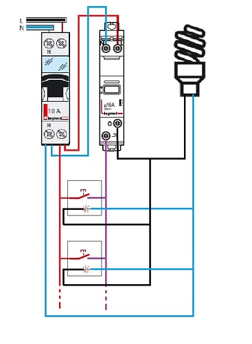 Schema-cablage-telerupteur-4-fils-legrand-bouton-poussoir-temoin