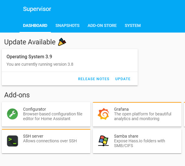 Mise à jour de Home Assistant - Entraide Home Assistant - Home ...