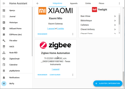 Integrer Xiaomi Gateway avec cle LAN