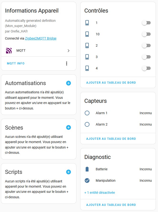 Esp32 avec un module zigbee - Dev - Home Assistant Communauté Francophone