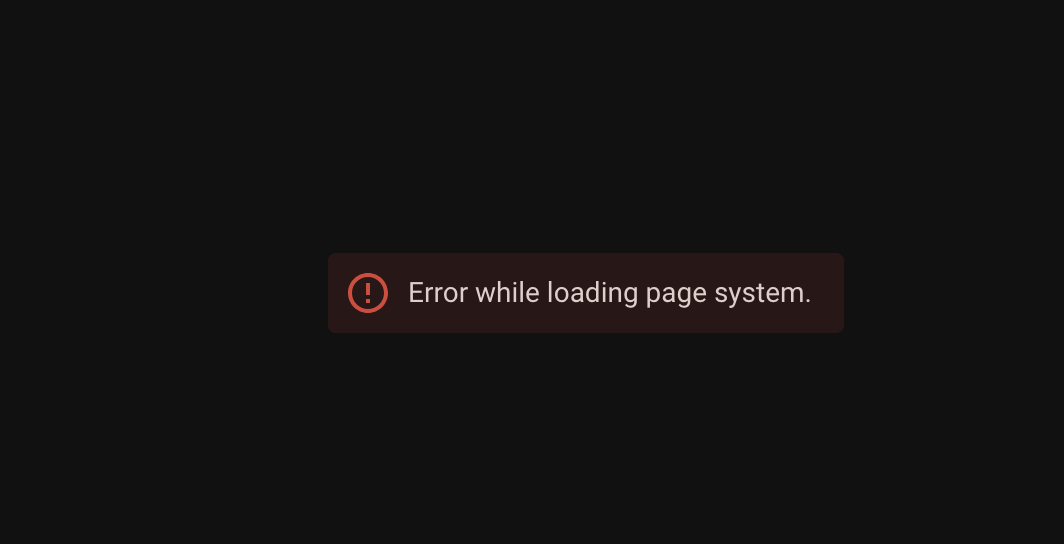 Error while loading page system - Entraide Home Assistant - Home ...