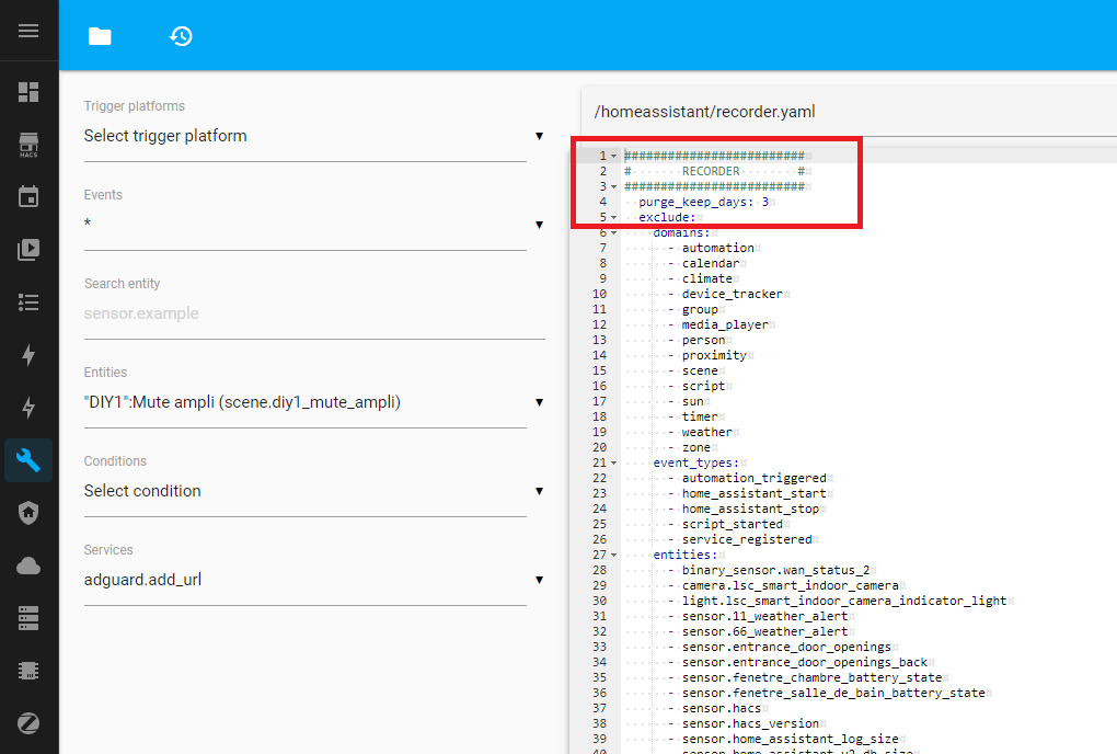 recorder yaml