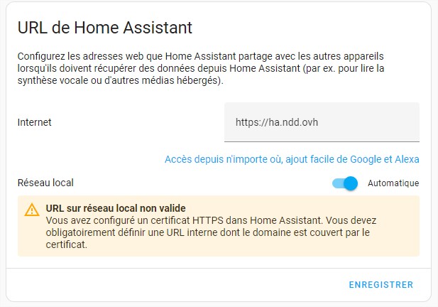 Paramètres – Home Assistant - Google Chrome