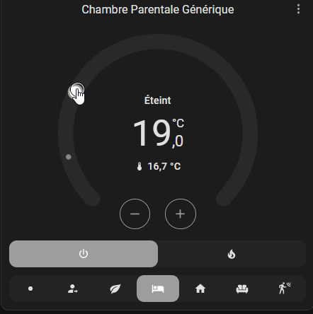 test thermostat génerique éteint